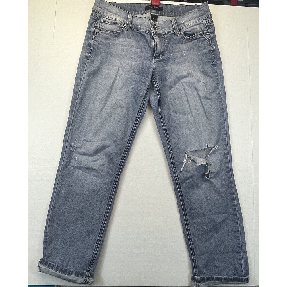 White House Black Market WHBM Women's Regular Blue Denim Jeans Stretch Size 2